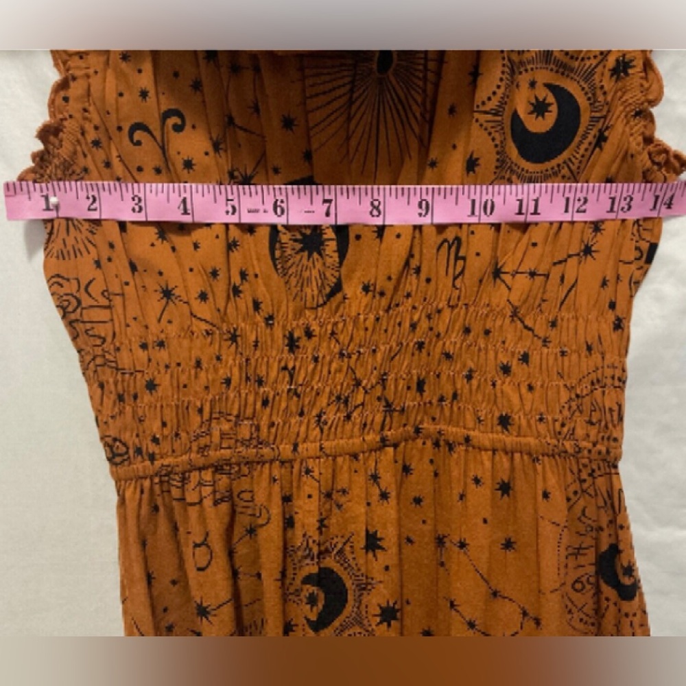 Patrons Of Peace Size Small Astrology Celestial Midi Dress - Picture 6 of 8